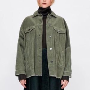 Frayed Green Corduroy Jacket